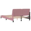 vidaXL Estructura de cama sin colch&oacute;n terciopelo rosa 140x190 cm