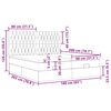 vidaXL Estructura de cama otomana colchones terciopelo rosa 160x200cm