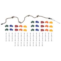vidaXL Presas de escalada con cuerda 25 piezas multicolor