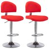vidaXL Taburetes de cocina 2 unidades cuero sint&eacute;tico rojo