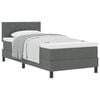 vidaXL Cama tipo Box Spring con cabecera Gris oscuro 100 x 200 cm tela
