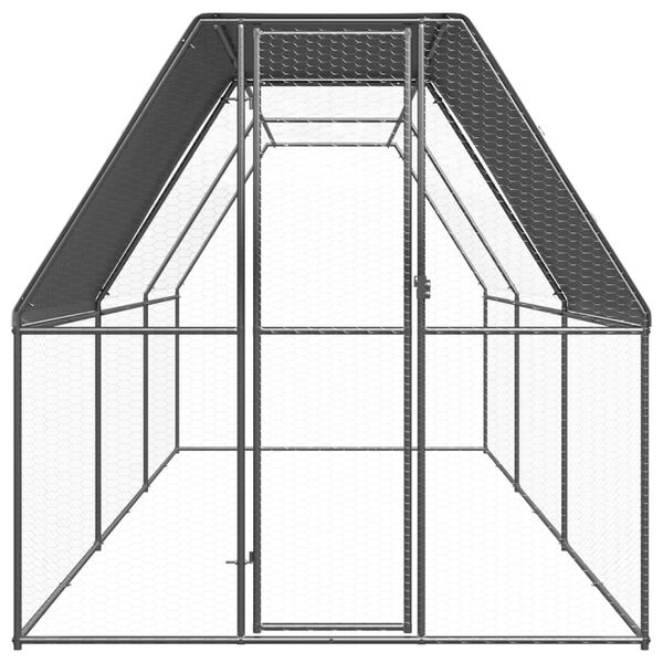 vidaXL Jaula gallinero de acero galvanizado 2x6x2 m