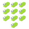 vidaXL Correas 10 unidades verde fluorescente 0,25 T 5 mx 25 mm