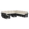 vidaXL Conjunto de sof&aacute;s de jard&iacute;n 12 pcs Negro rat&aacute;n sint&eacute;tico