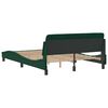vidaXL Estructura de cama Dover terciopelo verde oscuro 140x190 cm