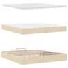 vidaXL Estructura de cama otomana con colchones tela crema 200x200cm