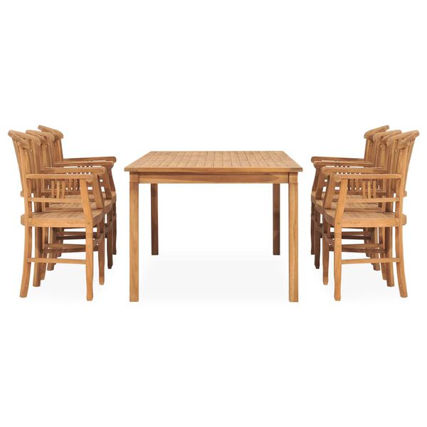 vidaXL Conjunto de comedor de jard&iacute;n 7 piezas madera maciza de teca