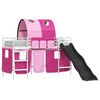 vidaXL Cama litera para ni&ntilde;os con cortinas y rosa 90 x 190 cm Metal