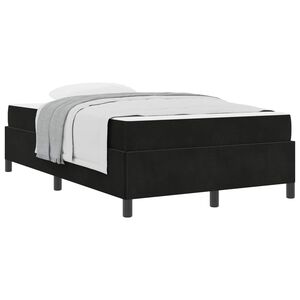 vidaXL Estructura de cama con colch&oacute;n Negro 120 x 190 cm tela