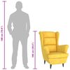 vidaXL Sill&oacute;n de terciopelo amarillo mostaza