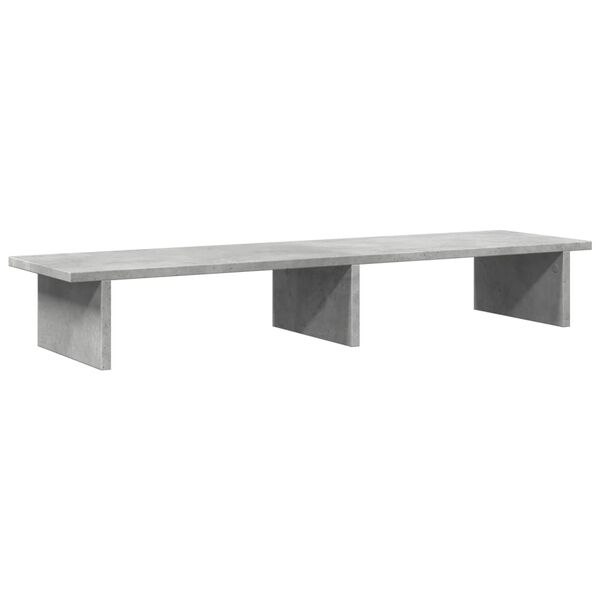 vidaXL Soporte de pantalla madera ingenier&iacute;a gris hormig&oacute;n 100x27x15cm