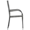 vidaXL Juego de comedor para jard&iacute;n de 7 piezas gris