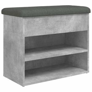 vidaXL Zapatero madera de ingenier&iacute;a gris hormig&oacute;n 62x32x50 cm