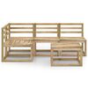 vidaXL Set de muebles de jard&iacute;n 5 pzas madera de pino impregnada verde