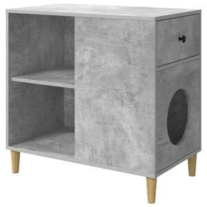 vidaXL Casa para Gatos Concreto 72 x 42.5 x 70 cm Madera de ingenier&iacute;a