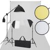 vidaXL Set de estudio fotogr&aacute;fico blanco y negro