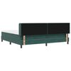 vidaXL Cama tipo Box Spring Verde oscuro 200 x 200 cm Terciopelo