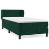 vidaXL Cama box spring con colch&oacute;n terciopelo verde oscuro 80x200 cm