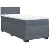 vidaXL Cama box spring con colch&oacute;n terciopelo gris oscuro 100x200 cm