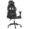 vidaXL Silla gaming cuero sint&eacute;tico negro y camuflaje