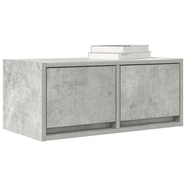 vidaXL Mueble de TV madera de ingeniería gris hormigón 60x31x25,5 cm