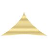vidaXL Toldo Vela 4 x 4 x 5,8 m HDPE Triangular Amarillo y blanco