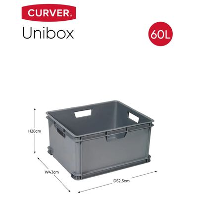 Curver Caja de almacenaje Unibox XL gris 60 l