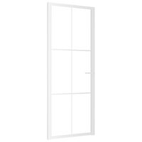 vidaXL Puerta interior vidrio EGS y aluminio blanco 83x201,5 cm