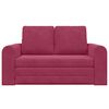 vidaXL Sof&aacute; cama Rojo vino 148 x 71 x 83 cm Terciopelo