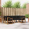 vidaXL Conjunto de sof&aacute;s de exterior con coj&iacute;n 6 pcs Natural y negro