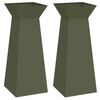 vidaXL Maceta Pilar 2 uds. Oliva 40 x 40 x 100 cm
