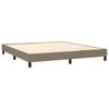 vidaXL Cama box spring con colch&oacute;n tela gris taupe 180x200 cm