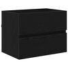 vidaXL Juego de muebles de baño con cajón con espejo 2 pcs Roble Negro