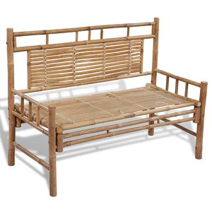 vidaXL Banco de jard&iacute;n plegable bamb&uacute; 120 cm