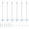 vidaXL Ancla de tierra 6 pcs Plateado &Oslash;10 x 50 cm Metal galvanizado