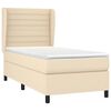 vidaXL Cama box spring con colch&oacute;n tela color crema 80x200 cm