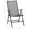 vidaXL Sillas plegables de malla de acero 4 unidades gris antracita