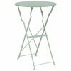 vidaXL Conjunto de Bistro Plegable 3 pcs Menta Claro Acero