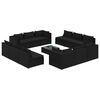 vidaXL Set muebles de jard&iacute;n 13 pzas y cojines rat&aacute;n sint&eacute;tico negro