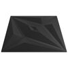 vidaXL Paneles de pared 12 uds XPS estrella negro 50x50 cm 3 m²
