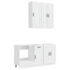 vidaXL Unidad de cocina KALMAR 5 uds. Blanco Brillante