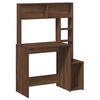 vidaXL Escritorio con estantes contrachapada marrón roble 100x45x140cm