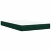 vidaXL Cama box spring con colch&oacute;n terciopelo verde oscuro 120x200 cm
