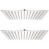vidaXL Cabezal de ducha efecto lluvia 2 uds acero inoxidable 25x25 cm
