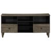 vidaXL Mueble de TV madera maciza de mango negro 100x33x46 cm