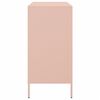 vidaXL Aparador de acero rosa 68x39x79 cm