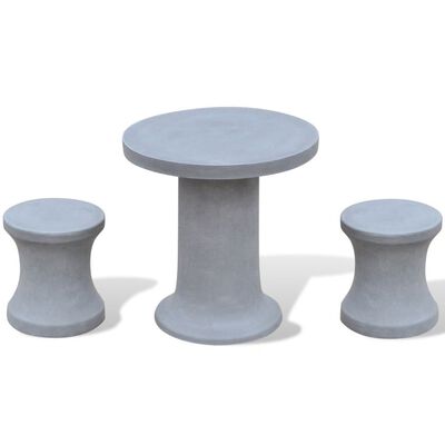 vidaXL Set de mesa y sillas bistró de jardín 3 piezas hormigón gris