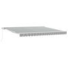 vidaXL Toldo retr&aacute;ctil manual gris antracita y blanco 400x300 cm