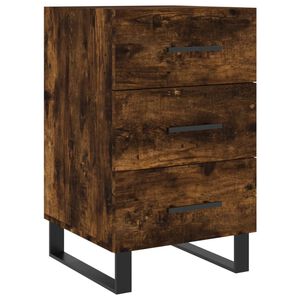 vidaXL Mesita de noche madera de ingenier&iacute;a roble ahumado 40x40x66 cm