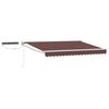 vidaXL Toldo Retr&aacute;ctil El&eacute;ctrico Marr&oacute;n y blanco 2,5 x 2 m